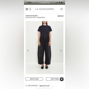 Studio Nicholson Chalco denim in washed black